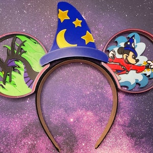 Fantastic Sorcerer Mouse 3D Ears | Fantasmic Ears | Sorcerer Hat Ears | 3D Printed Interchangeable Ears