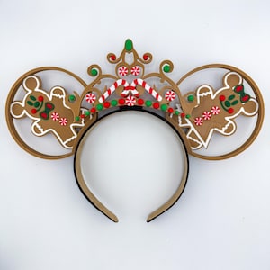 3D Gingerbread Mouse and Castle Ears | 3D Gingerbread Castle Ears | 3D Cinderella Castle Christmas Ears | Interchangeable Mouse Ears