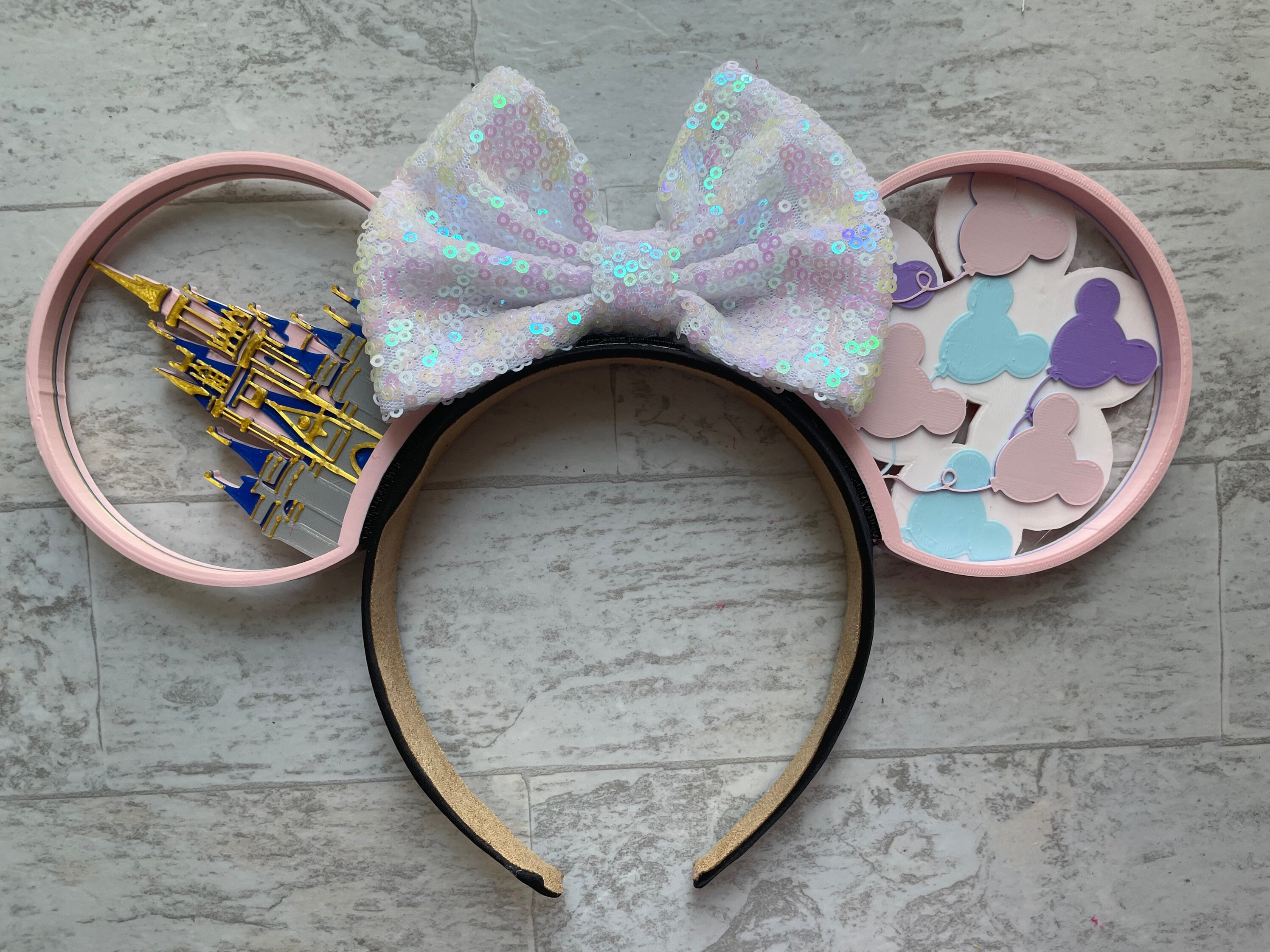 Visitears First Trip Cinderella Castle and Balloons 3D Printed Ears | First Visit ...