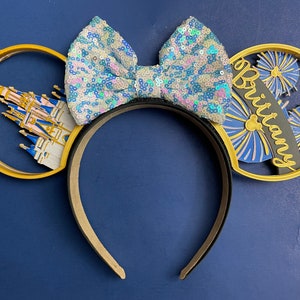 Custom Name Cinderella Castle Fireworks Mouse Ears | 3D Printed Cinderella Castle Ears  | Interchangeable Mouse Ears | New Castle Mouse Ears