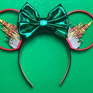 3D Christmas Cinderella Castle Mouse Ears | 3D Castle Ears | 3D Christmas Castle | Cinderella Castle Mouse Ears