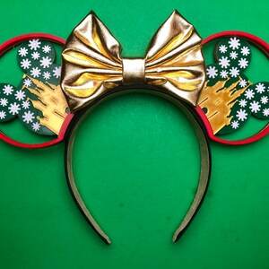 3D Christmas Cinderella Castle Snow Mouse Ears | 3D Castle Ears | 3D Christmas Castle | Cinderella Castle Mouse Ears | Christmas Mouse Ears