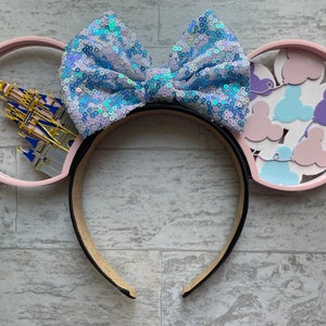Cinderella Castle and Balloons 3D Printed Ears | Cinderella Castle Mouse Ears | Interchangeable Mouse Ears | New Castle Mouse Ears