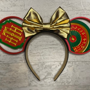 Tower Of Terror Christmas 3D Ears | Hollywood Toy Hotel Ears | Hollywood Tower Hotel Ears | Interchangeable | Tower of Terror Mouse Ears |