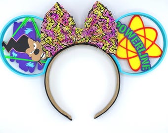Powerline 3D Mouse Ears | Goofy Movie Ears | Power Ears | Interchangeable Mouse Ears