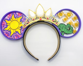 3D Tangled Sun Mural Mouse Ears | Interchangeable Mouse Ears | 3D Tangled Mouse Ears | Rapunzel Tangled Sun Ears