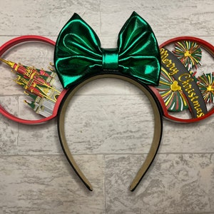 3D Merry Christmas Cinderella Castle Mouse Ears | 3D Merry Christmas Castle Ears | 3D Christmas Castle | Cinderella Castle Mouse Ears