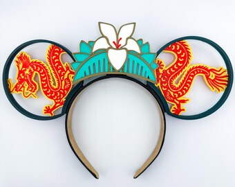 Warrior Princess Mouse Ears | 3D Dragon Princess Ears | A Girl Worth Fighting For Ears | Reflection Princess Ears