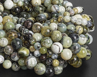 Genuine Natural Opal Gemstone Beads 6MM 8MM 10MM Multicolor Green Round AA Quality Loose Beads
