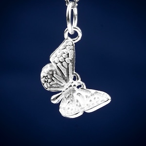 1 Pcs - 15x10MM Sterling Silver Butterfly Charm (62141)