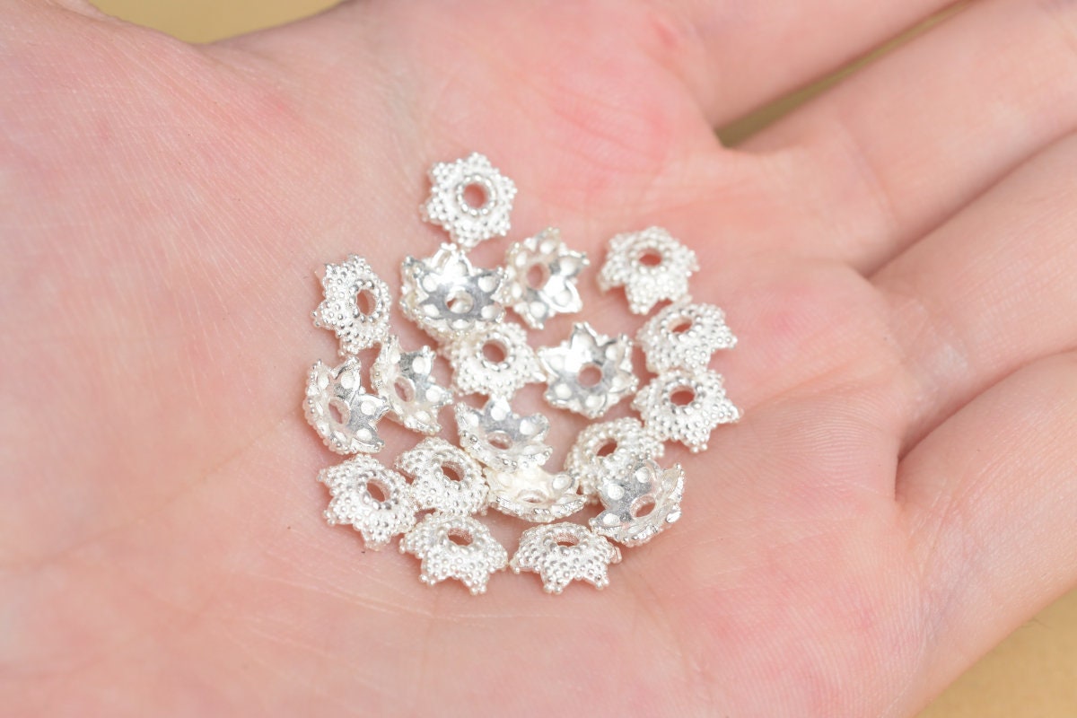 8 Pcs 7MM Sterling Silver Star Bead Cap 64425-2138 - Etsy 8 Pcs 7MM Sterling Silver Star Bead Cap 64425-2138 - Etsy