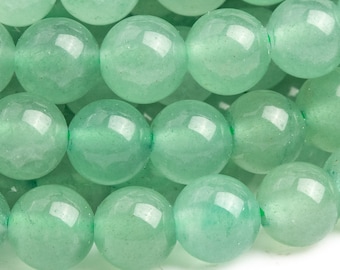 Genuine Natural Aventurine Gemstone Beads 6MM Parsley Bunch Round AAA Quality Loose Beads (100123)