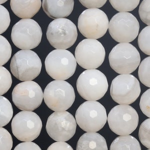 Genuine Natural Crazy Lace Agate Gemstone Beads 10MM White Micro Faceted Round AAA Quality Loose Beads (106823)