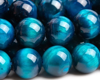 Tigerauge Edelstein Perlen 8 MM Blau Grün Runde AAA Qualität lose Perlen (105574)