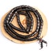 108 Pcs - 8x8MM Ebony Blackwood Mala Beads Natural Round Tube Beads 35' (80246) 