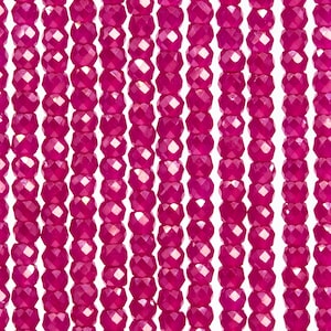 Synthetic Corundum Gemstone Beads 4x3MM Purple Red Faceted Rondelle AAA Quality Loose Beads (112709)