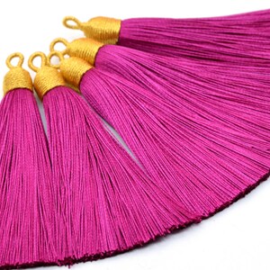 2 stuks - 7 CM Rozeroze Kwastje Polyester 1 CM Dikte Handwerk Kwasten van hoge kwaliteit (64176)