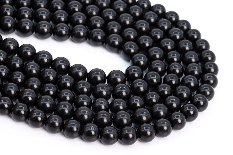 36 18 Pcs 112701 11-12MM Genuine Shungite Anti Radiation Beads Russia Grade AAA Natural Round Gemstone Loose Beads