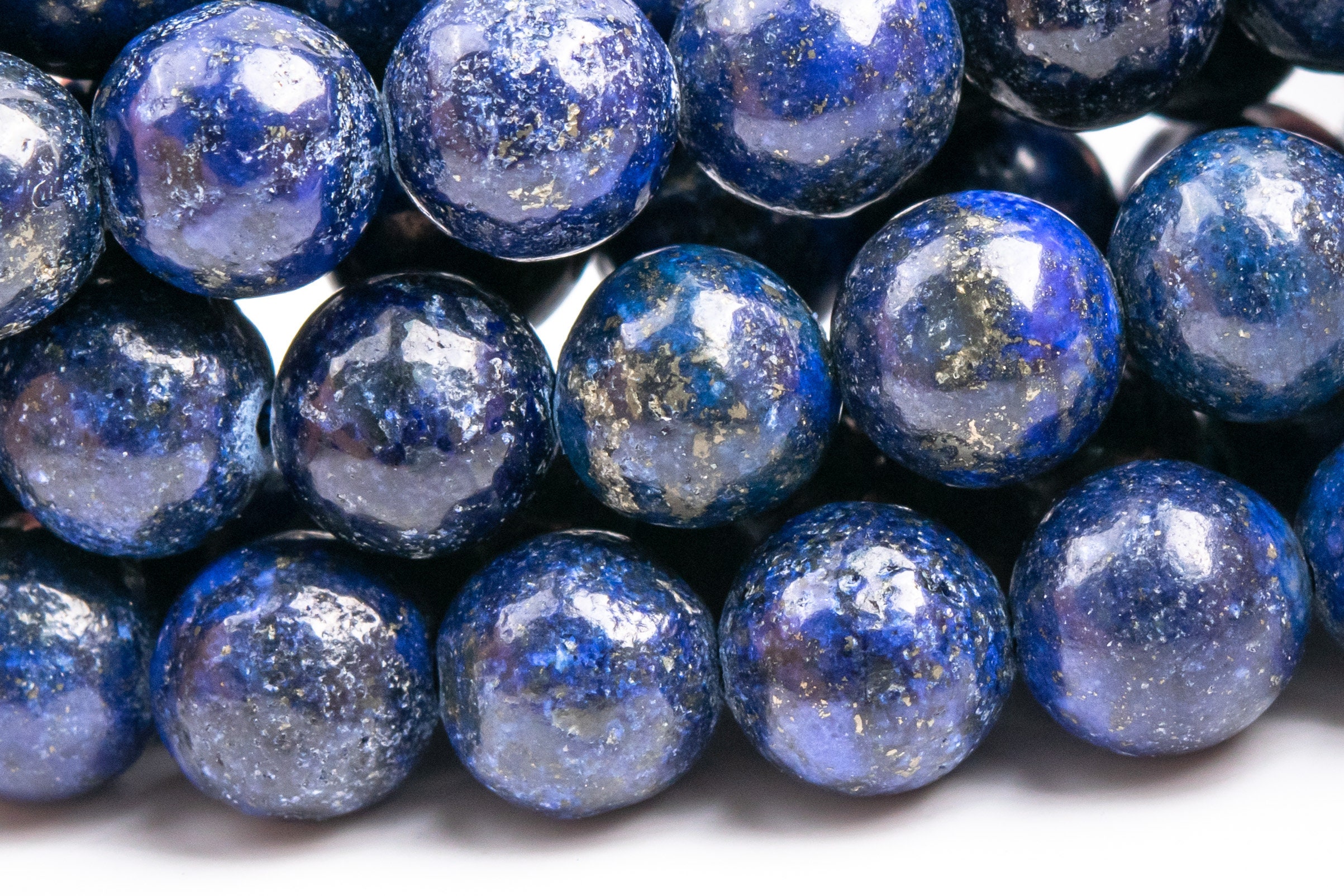 10MM Natural Lapis Lazuli Gemstone Beads Grade A Round Loose Beads 7.5" 