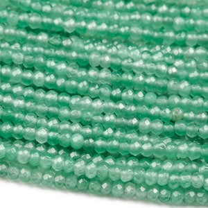 Jade Gemstone Beads 3x2MM Green Faceted Rondelle AAA Quality Loose Beads (124915)