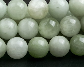 Oryginalne naturalne zielone koraliki z kunzytu, okrągłe, 10 mm, jakość AA, luźne koraliki (123927)
