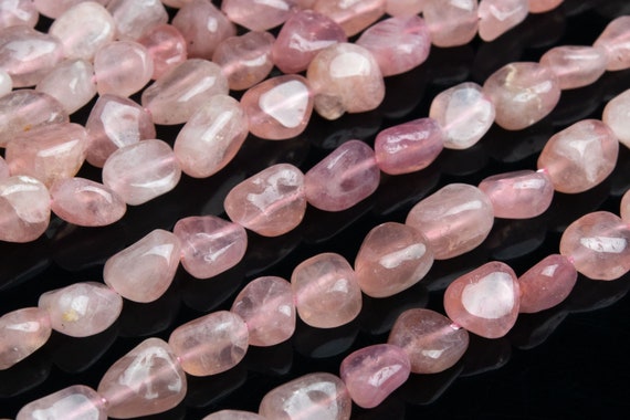 Faceted Natural Pink Rose Quartz Beads Gemstone Heart From Madagascar 15.5