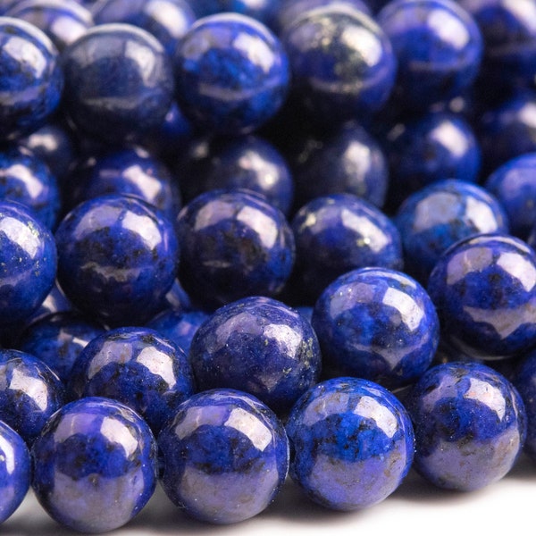 Genuine Natural Afghanistan Lapis Lazuli Gemstone Beads 6MM Blue Round A+ Quality Loose Beads (105270)