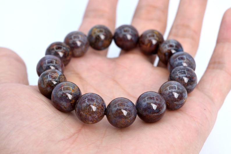 14MM Pietersite Beads Grade AAA Genuine Natural Round Gemstone Loose Beads 105792 15 Pcs