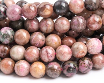 Genuine Natural Cobaltoan Calcite Gemstone Beads 6-7MM Brown Pink Round A Quality Loose Beads (118370)