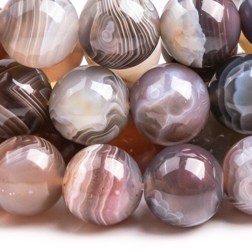Grade AAA Natural Flower Agate Gemstone Beads – 6mm Round Loose Beads For Jewelry Making