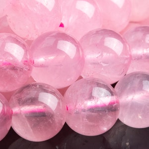 Genuine Natural Madagascar Rose Quartz Gemstone Beads 8MM Round AAA Quality Loose Beads (100742)
