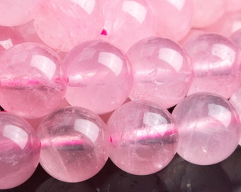 Genuine Natural Madagascar Rose Quartz Gemstone Beads 8MM Round AAA Quality Loose Beads (100742)
