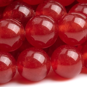 Jade Gemstone Beads 8MM Wine Red Round Quality Loose Beads (101018)