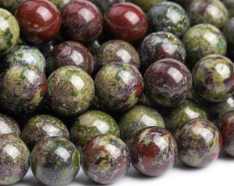 Genuine Natural Jasper Gemstone Beads 8-9MM Dragon Blood Round AAA Quality Loose Beads (101760)