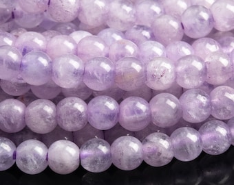 Echte natuurlijke amethist edelsteenkralen 3-4 MM licht lavendel, ronde A+ kwaliteit losse kralen (124068)