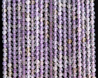 Genuine Natural Ametrine Gemstone Beads 2MM Purple Yellow Faceted Round AAA Quality Loose Beads (107690)