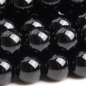 Genuine Natural Onyx Gemstone Beads 6MM Black Round AAA Quality Loose Beads (104612)