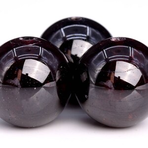 Natural Wine Red Garnet Gemstone Loose Beads - Grade AA, Round 6mm (3-4, 5-6, 7-8, 9-10mm Options)