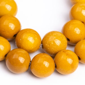 Genuine Natural Mookaite Gemstone Beads 6MM Yellow Round AAA Quality Loose Beads (103639)