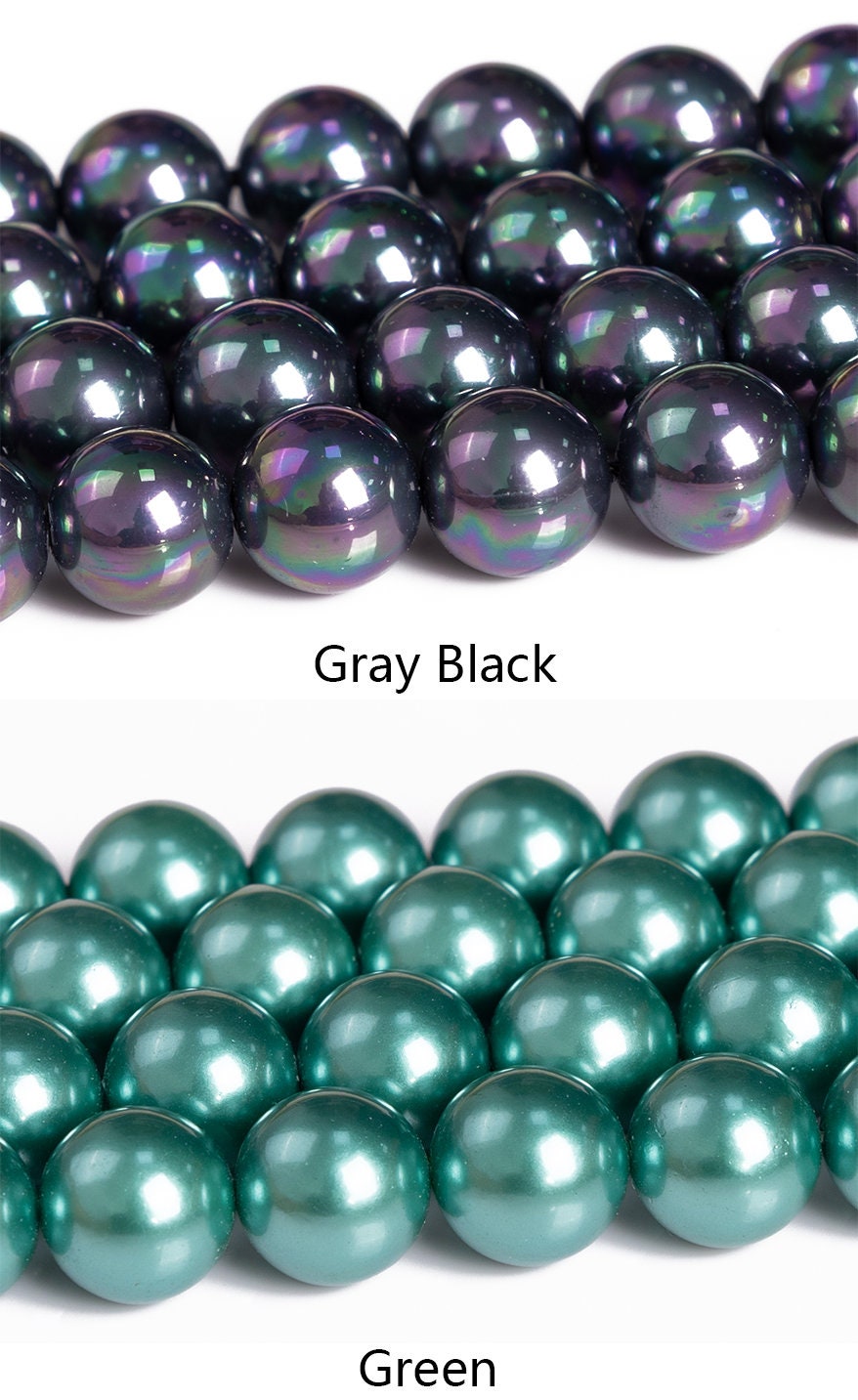 Shell Pearl Gemstone Beads 4MM 6MM 8MM 10MM Multicolor Color Round AAA ...