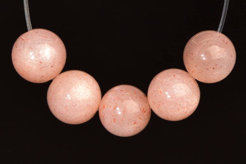 6-7MM Pink Moonstone Beads Grade AA 102737 61 30 Pcs Round Genuine Natural Gemstone Loose Beads
