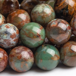 Genuine Natural Opal Gemstone Beads 8MM Green Round AAA Quality Loose Beads (112542)