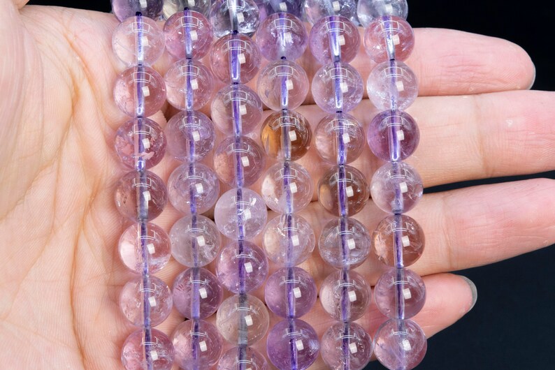 113434 10MM Yellow Purple Ametrine Beads Grade AA Genuine Natural Round Gemstone Loose Beads 38 19 Pcs