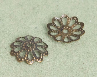 50 copriperle a forma di fiore in ottone color bronzo, connettori per gioielli da 10 mm - Italia