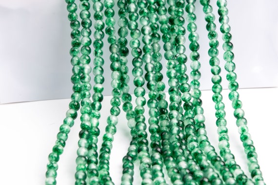 24 Perles De Jade De Malaisie - 8 Mm - Pour Création De Bijoux Ou Collection