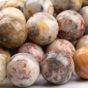 Genuine Natural Crazy Lace Agate Gemstone Beads 15-16MM Round AAA Quality Loose Beads (103520)