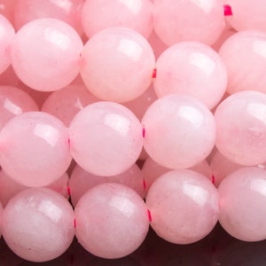 Rose Quartz Gemstone Beads 6-7MM Pink Round A Quality Loose Beads (100621)