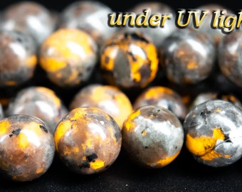 Genuine Natural Fluorescent Sodalite Gemstone Beads 7MM Gray Round A Quality Loose Beads (119060)