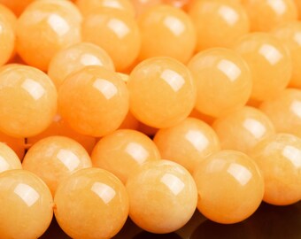 Koraliki kwarcowe 10 mm, żółte, okrągłe, jakość AAA, luźne koraliki (111312)