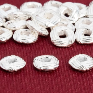 10 Pcs - 5x2MM Sterling Silver Rondelle Spacer Beads for Jewelry Making (64021-2135)